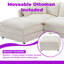 Ensemble de canapé modulaire en tissu de chenille en L avec siège profond et coussins doubles Poltro-802390103