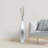 Uniquewise Tall Silver Bamboo Trumpet Vase - 43 Inch Modern Decorative Accent for Living Spaces, Silver - Large Entryway Statement Piece, Home Decor for Dried Branches, Contemporary Style-788623267-672508733