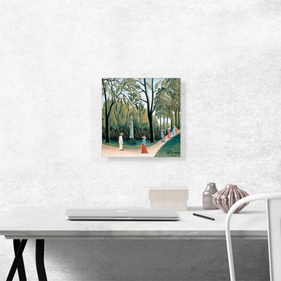 «The Jardin Gardens 1909» par Henri Rousseau, reproduction d'art sur toile tendue
