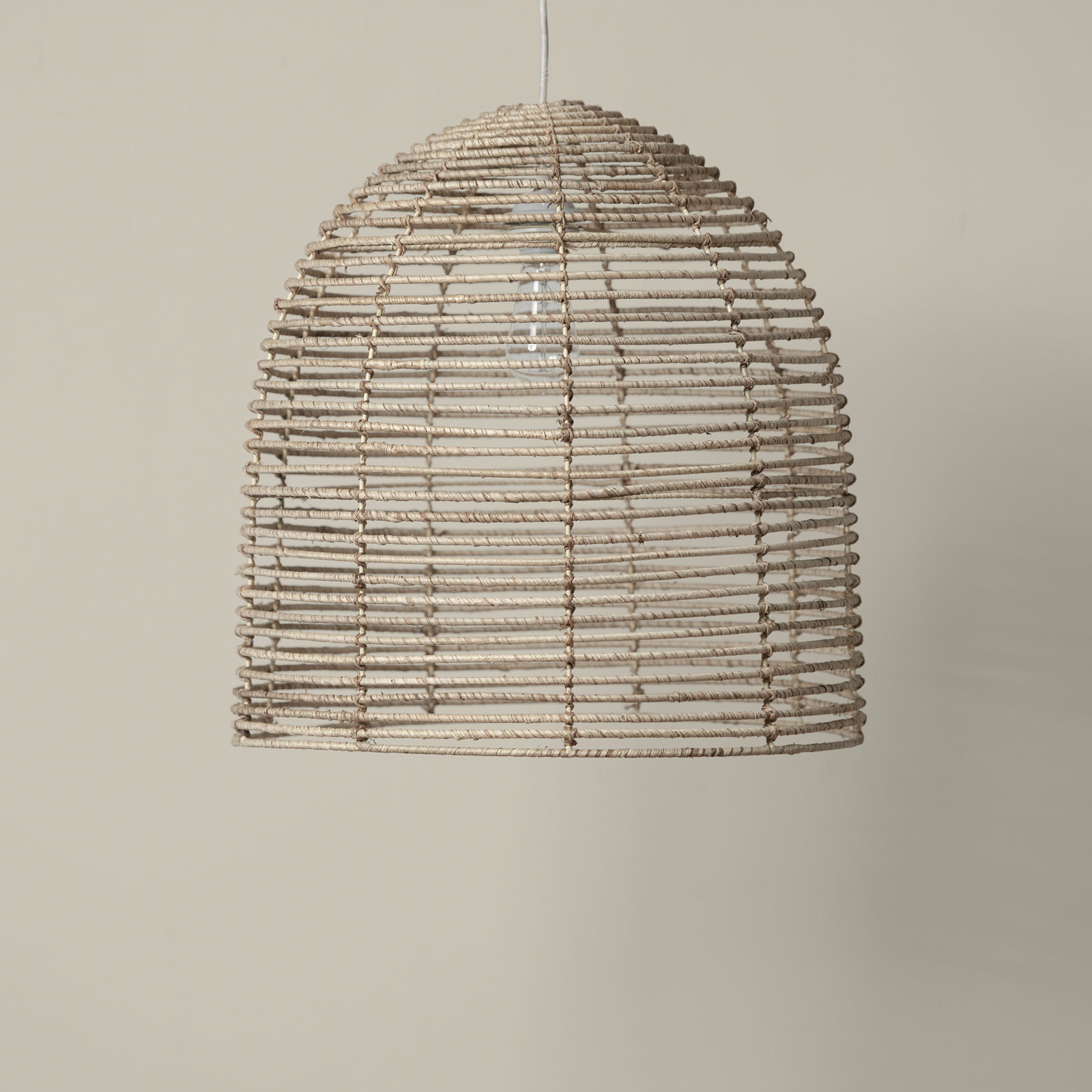 Single Light Rattan Pendant