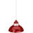 Quesada 1-Light Indoor Red Hanging Pendant with Lighthouse Inspired Bowl and Clear Glass-658238237