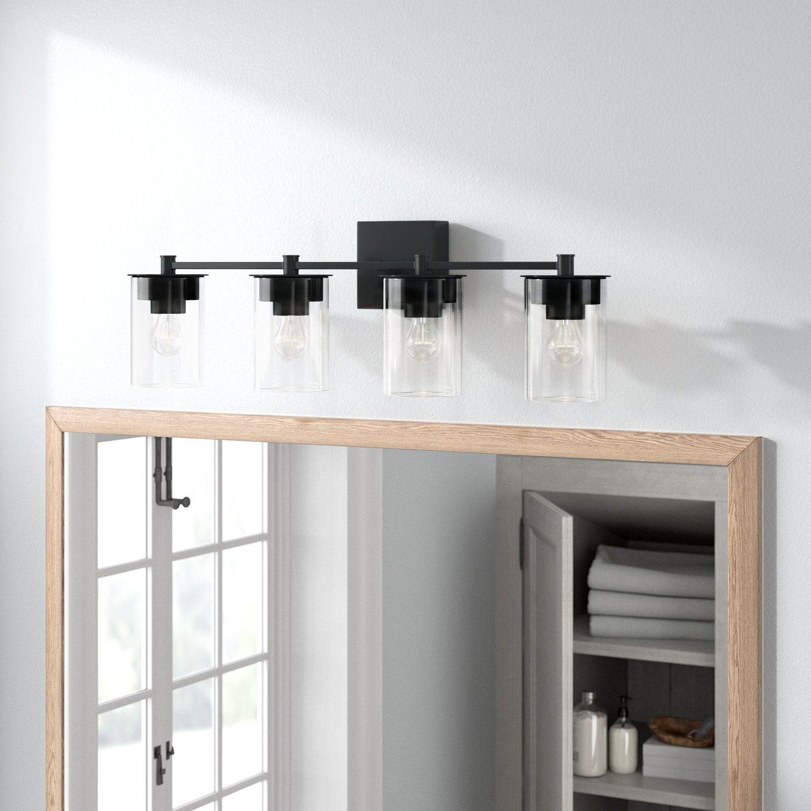Elstone 4-Light Vanity Light, Matte Black