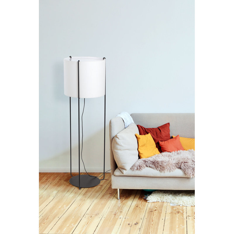 Drum Floor Lamp, Beige