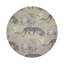 Leopard Walk Powder Vegan Leather Round Coasters-681272695