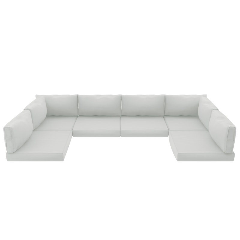 14 Piece Outdoor Furniture Replacement Waterproof Cushions, Dark Gray, 4"
