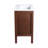 Nadar 24 in. Brown Walnut Bathroom Vanity With Black, 3-Hole Ceramic Sink Top-1895706628-1895706629