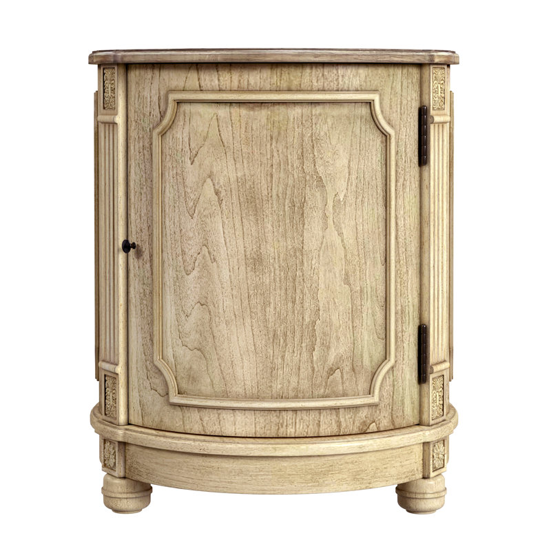 Thurmond Drum 20"W Drum Side Table, Beige