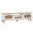 Elegant TV Stand with Wall-Mount Option, 59.1 x 16.9 x 11.8 inches | Sapphire Oak & White | 100% Melamine Coated Particle Board, Thickness: 0.7 inches | Features Multiple Shelves for Storage & Organization
