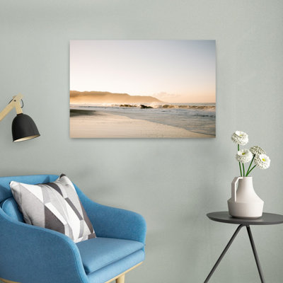 Art contemporain contemporain, paysage de plage abstrait