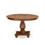 L'ensemble de salle à manger 7 pièces comprend une table ronde et 6 chaises en similicuir gris foncé avec dossier élégant, finition noyer antique.-722710625-722710626-722710653