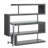 Clear Glass, Chrome High Gloss Finish Writing Desk With Shelf