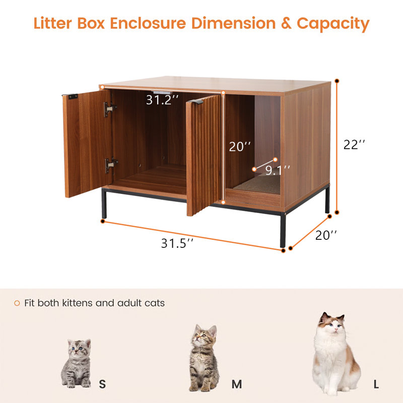 Litière pour chat avec lit à griffes Modern, Brun