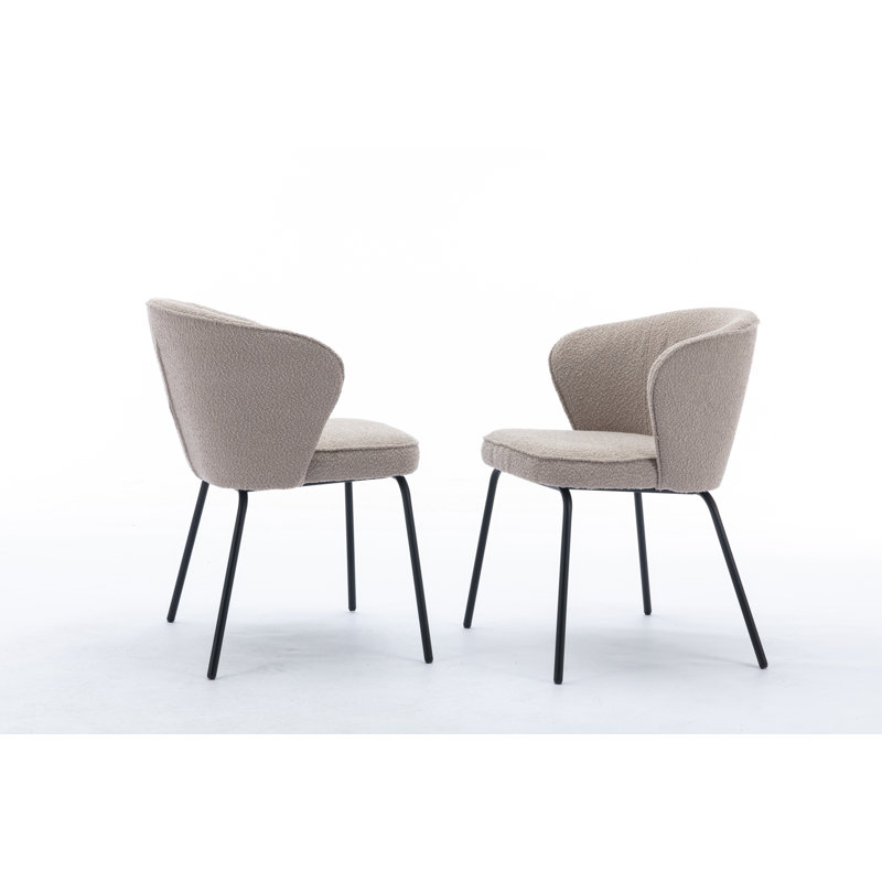 Chaise de salle à manger Donohoe Boucle, 2, Café clair