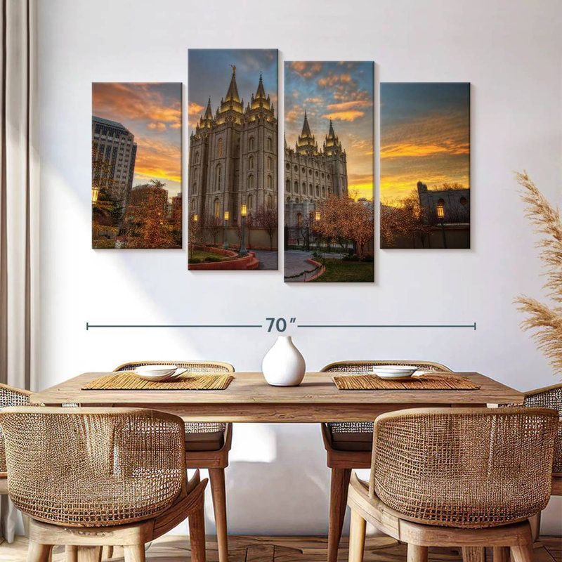 Adella Temple Square, 42" H x 68" W