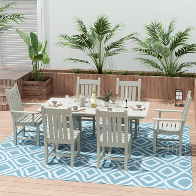 Laguna 6 - Person Patio Dining Set with Rectangular Table
