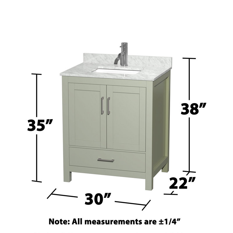 Sheffield 30" Single Bathroom Vanity Set, Light Green