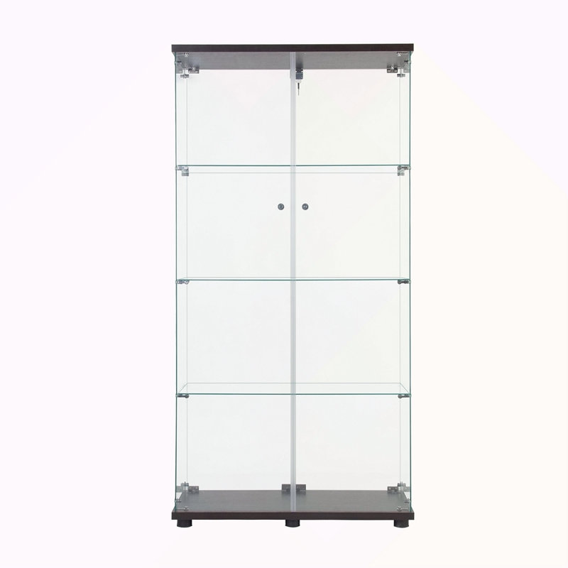 Vitrine à deux portes avec 4 tablettes, Noir