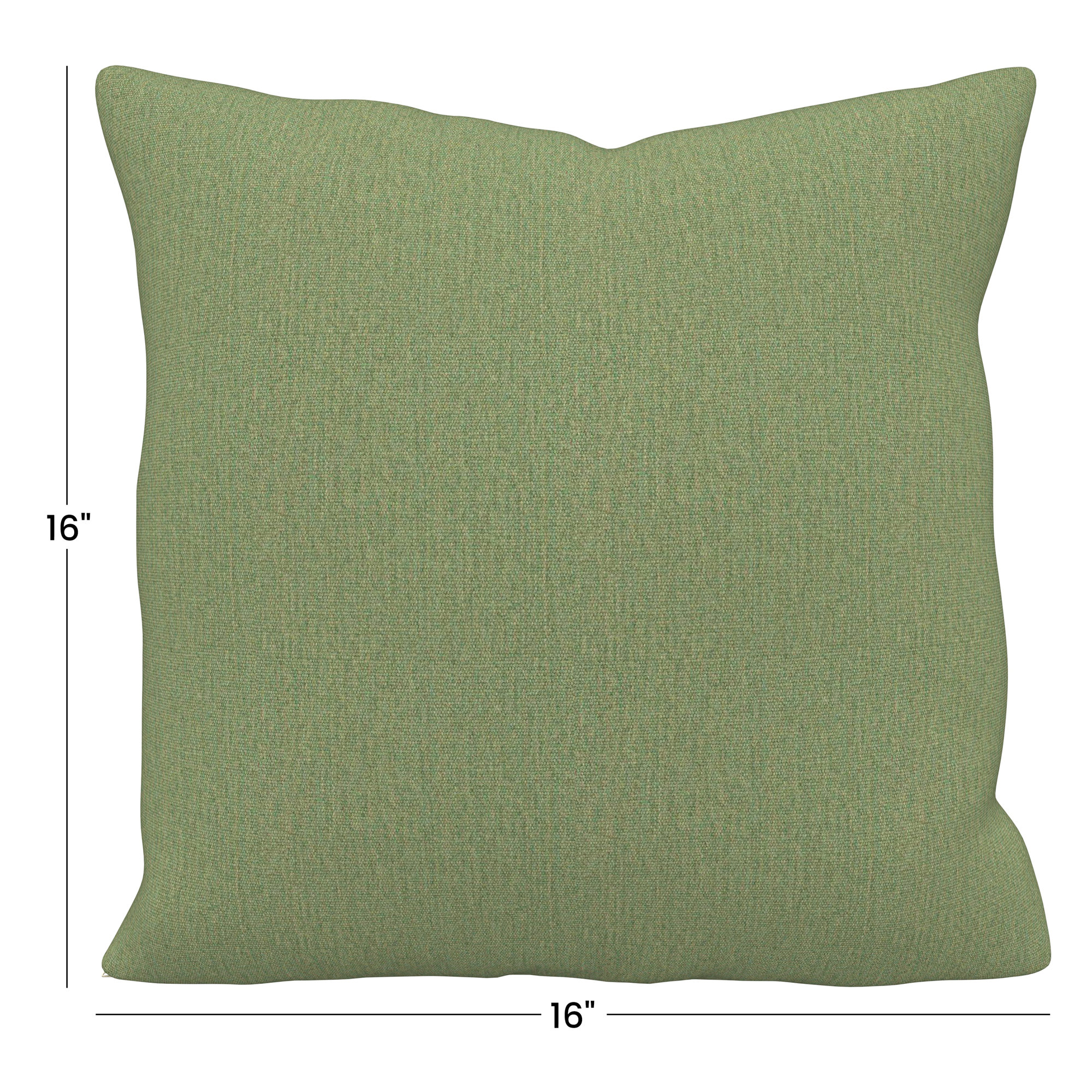 Indoor/Outdoor Throw Pillow, Sunbrella Canvas Fern, Square 16"