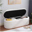 Banc de rangement rembourré et rembourré en fausse fourrure de 45,5 po Matt-99672649