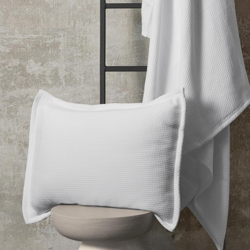 Pj Pique 100% Cotton Matelassé Shams, Euro