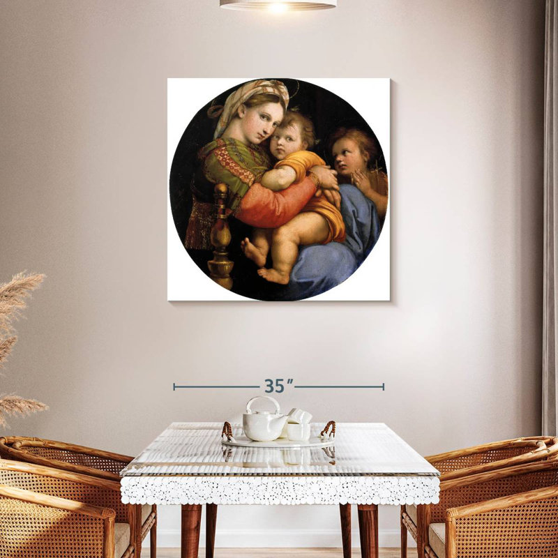 Leisha Madonna Della Seggiola, H 36 po x l 36 po