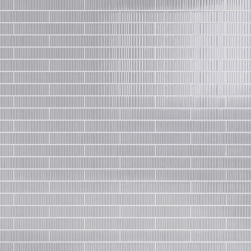 Carrelage mural en céramique polie Nova 1,97 po x 11,81 po Nova, Décor gris fumée