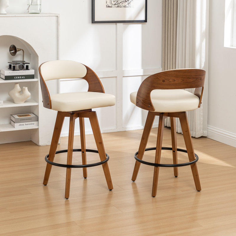 Cayuga Swivel Bar Stool, Beige, Counter Stool (68cm Seat Height)