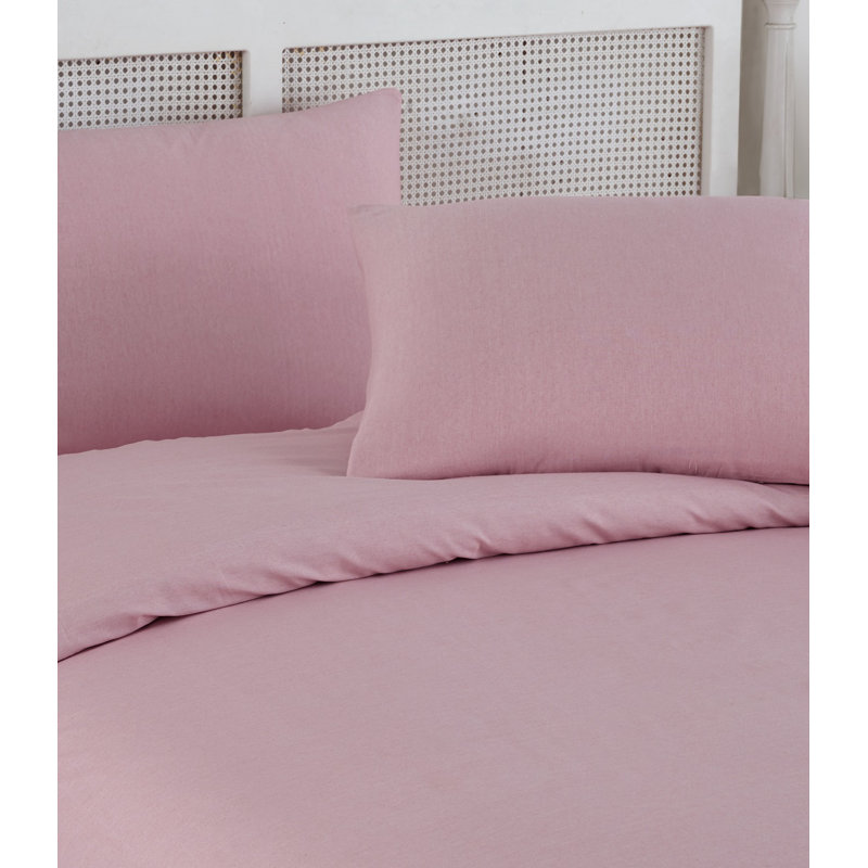 Ensemble de draps 3 pièces, Rose foncé, Lit simple