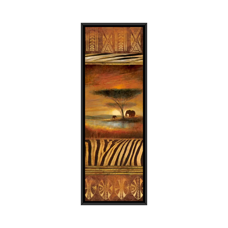 «Serengeti Silhouette II», reproduction d'art sur toile, H 48 po x l 16 po x P 1,5 po, Toile tendue