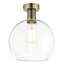 EMERSON 1LT SEMI FLUSH CW ROUND CLEAR GLASS-1607732630