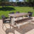 Odessa 6 - Person Acacia Wicker Patio Dining Set with Rectangular Table