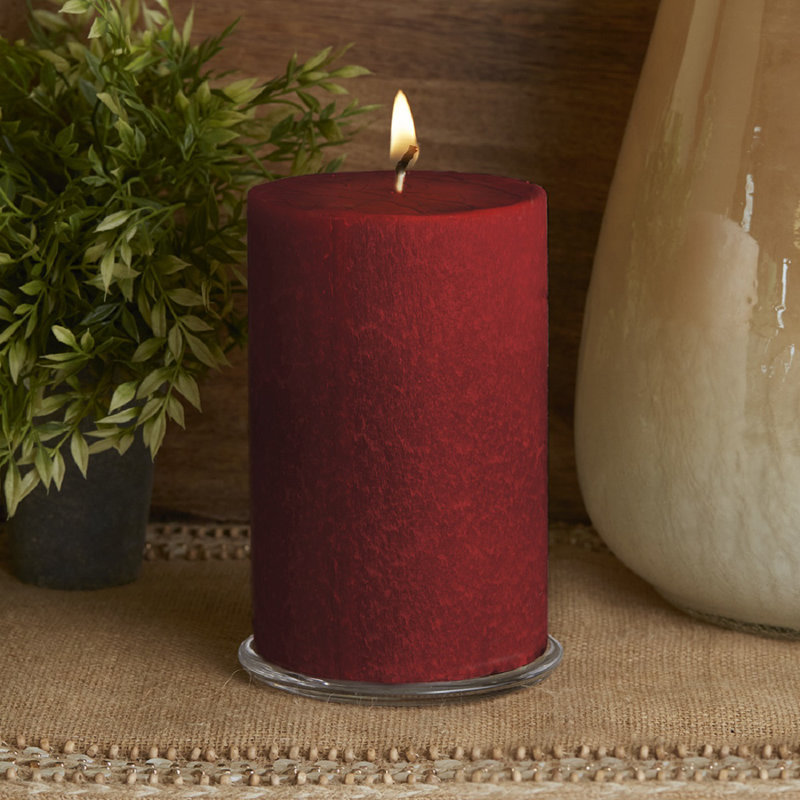 Timberline Unscented Pillar Candle, 6" H x 3" W x 3" D, Blue