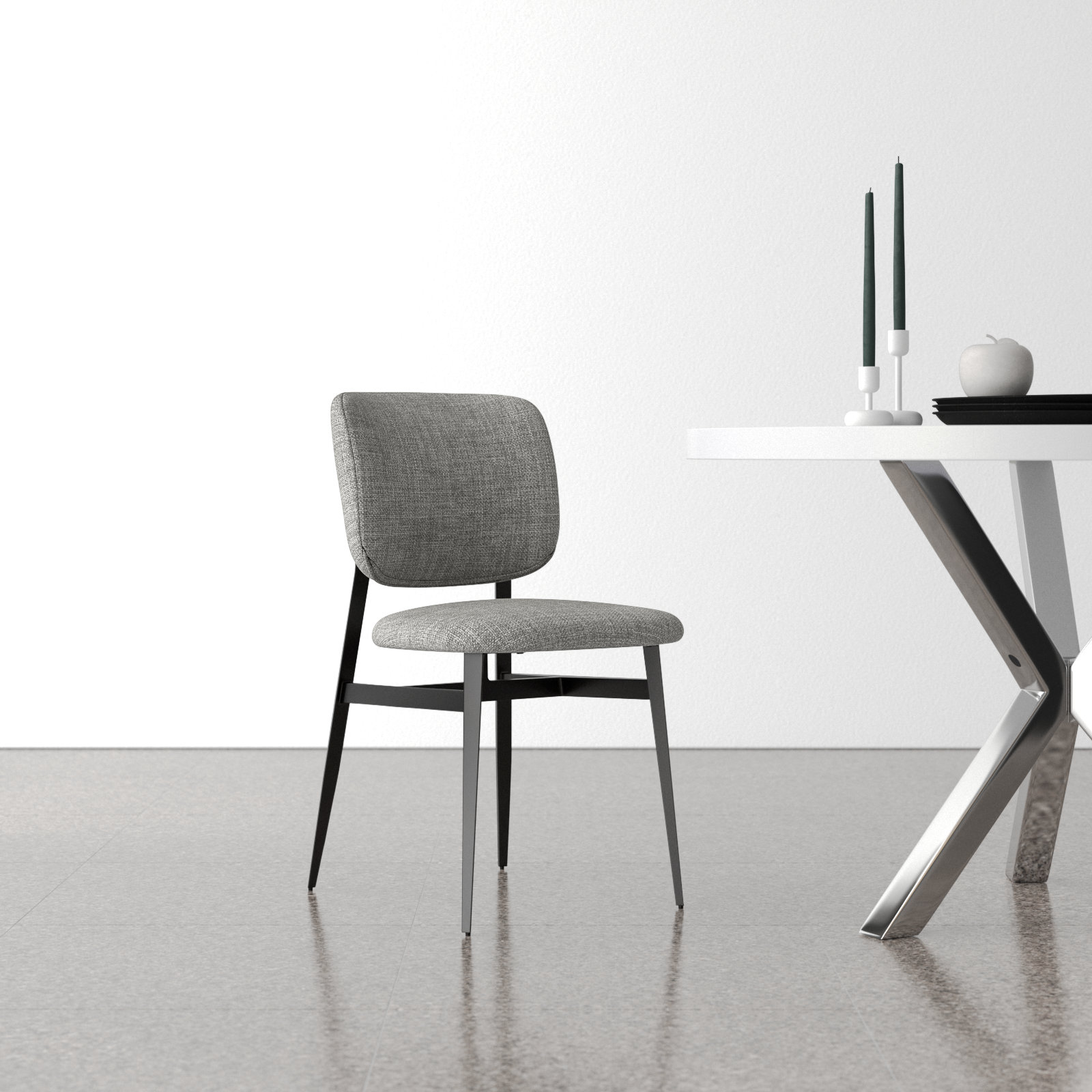 Inola Side Chair, Light Gray
