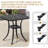 Patio Side Table Cast Aluminum End Table