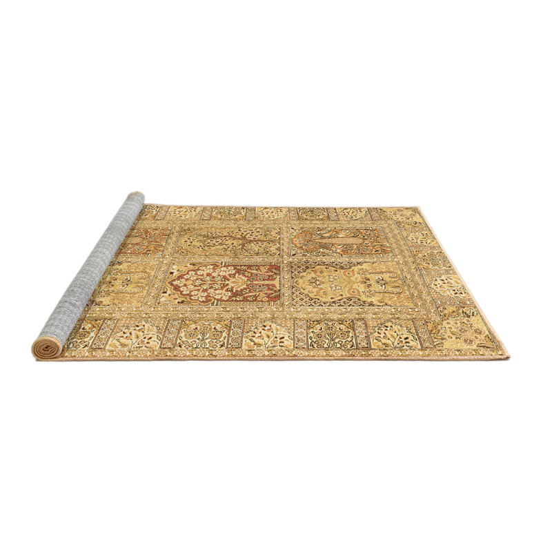 Washable Patchwork Indoor Rug, Round 6'
