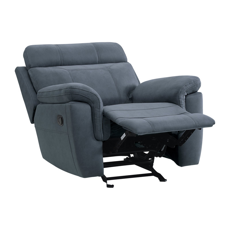 Glider Reclining Chair Microfiber Blue
