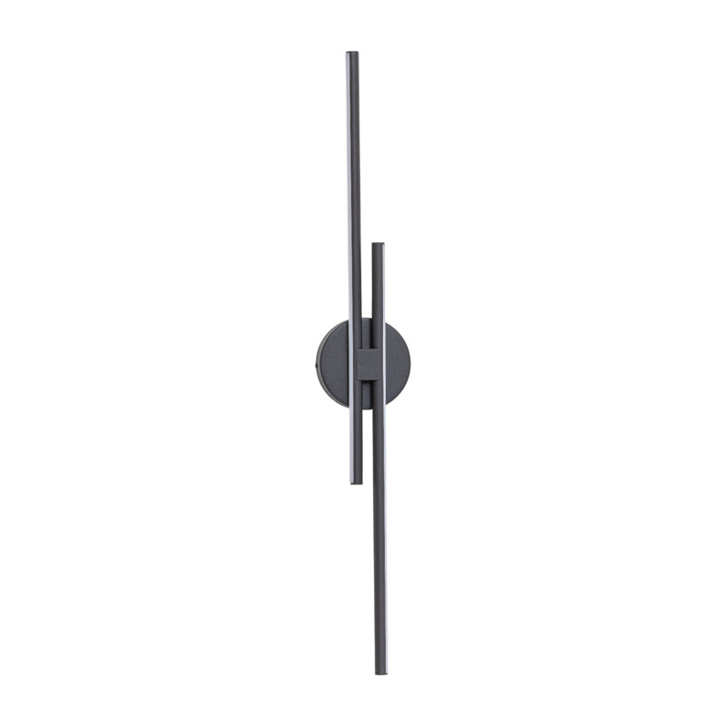 Mokas 2-light Led Wall Light, Matte Black, 31.51" H x 4.72" W x 2.35" D