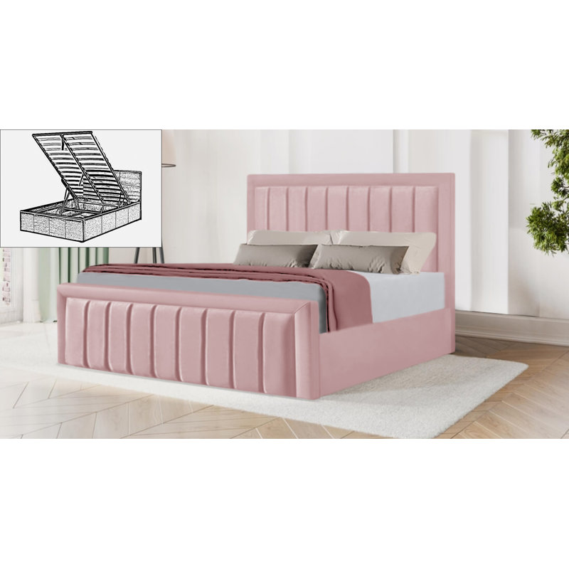 Belmiro Storage Bed, Pink, Double (4'6')