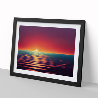 XH1022-6348X Mysterious Ocean Sunset - Single Picture Frame Print