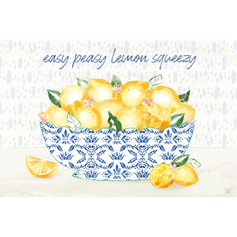 Citron Traditions I par Dina June - impression sur toile tendue, H 12 po x l 18 po, Non, Toile tendue