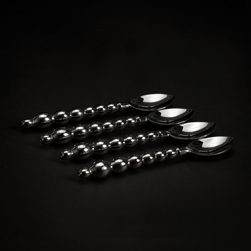 Esters Brass Coffee Spoon, Silver