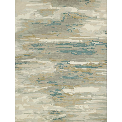 Pacifica Hand Tufted New Zealand Wool Blue/Beige/Gray Area Rug