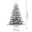 Artificial Hinged Christmas Tree White PE and PVC-1607170663