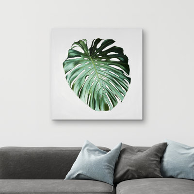 Monstera leaf - 32"x32" art on canvas