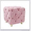 Repose-pieds rembourré en velours beige moderne, petite table de bout exquise, repose-pieds moelleux-2043880107