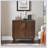Mid Century Modern Fluted Sideboard Cabinet with Wood Legs