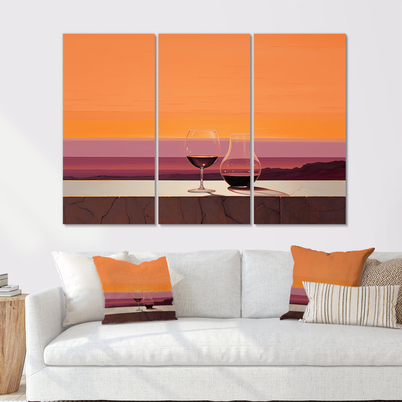 Ensemble de salon Vinos Vista - Wine, Toile tendue, H 32 po x l 48 po x P 1 po