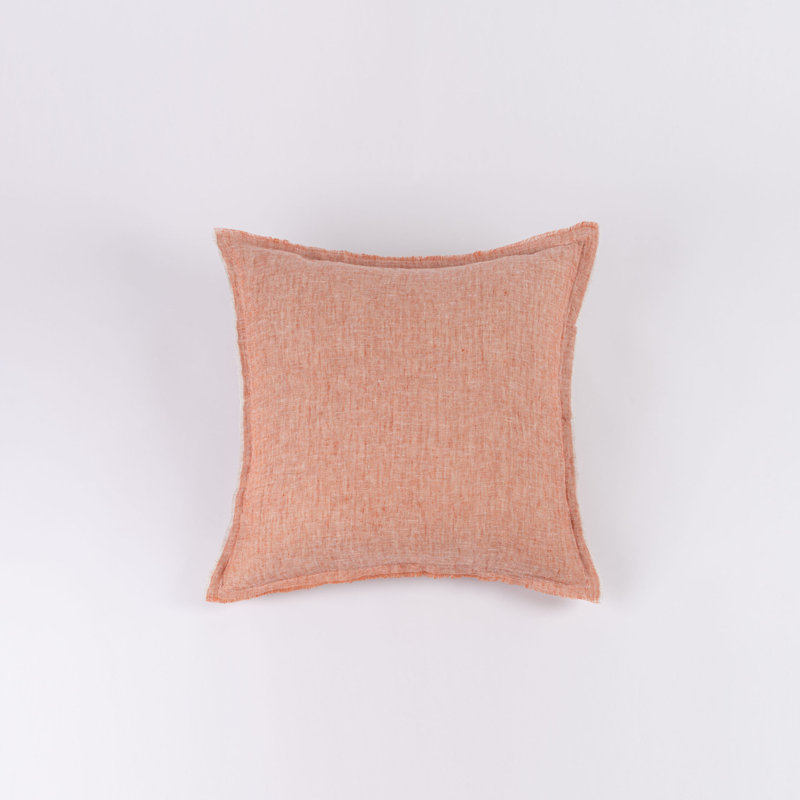 Brissia Tangerine, Linen Pillow - Euro, Tangerine
