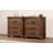 Rustic Three Drawer Reclaimed Solid Wood Farmhouse Nightstand -35555504