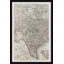 « map of texas »-impression d’art graphique sur papier encadrée-1600735872